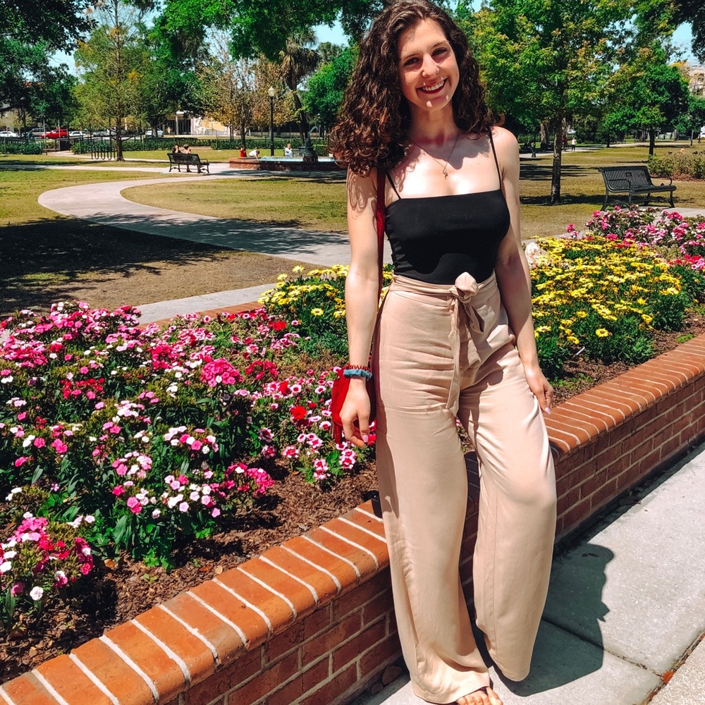 Flowy tan pants